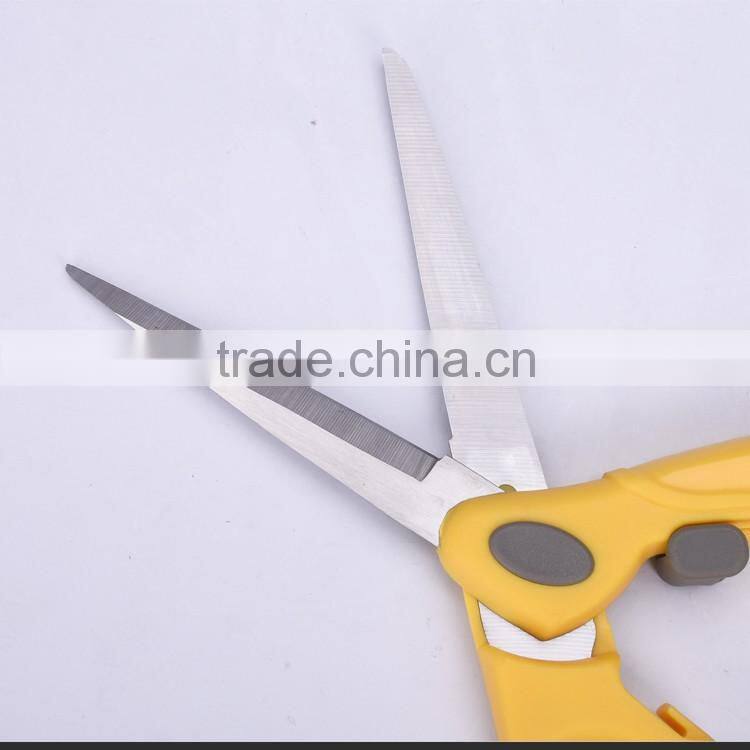 SS130110Y -2016 New style and design 8" stainless steel tailor scissors with colorful plastich handle