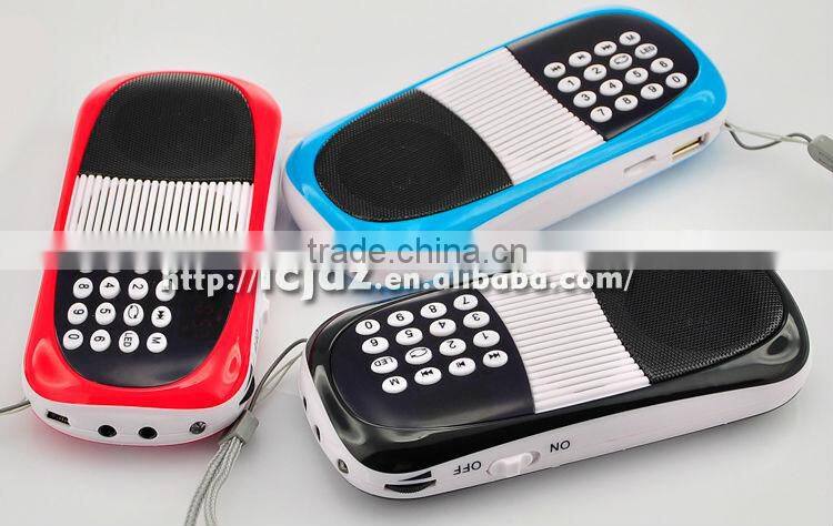 L-198AM portable mini MP3 player FM AM radio speaker
