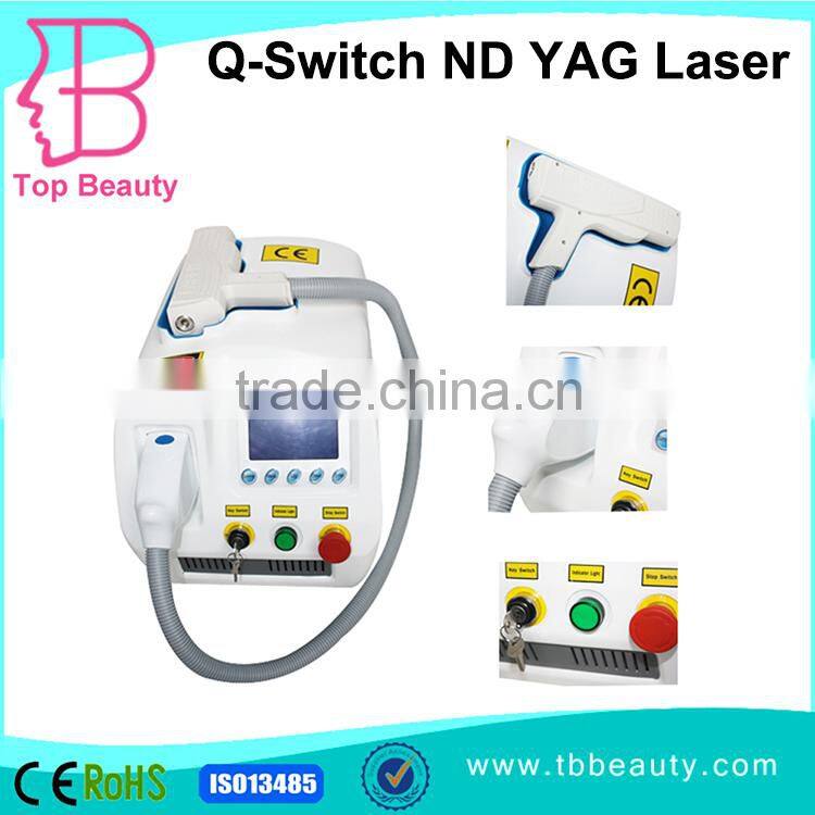 Beauty salon equipment 1064nm/532nm,1320nmq-switch nd:yag laser for tattoo ramoval age pigment removal