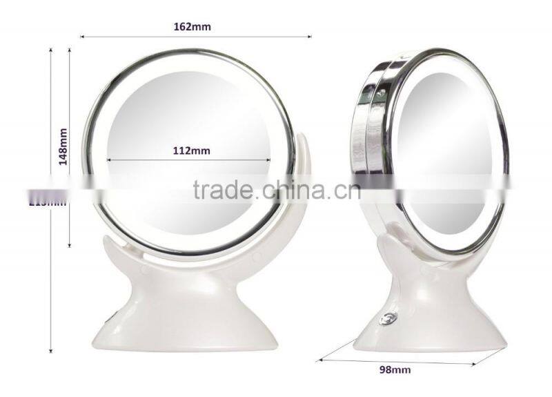 Manufacturer wholesale Double Sides Cosmetic Mirror, LED Type LED mirror