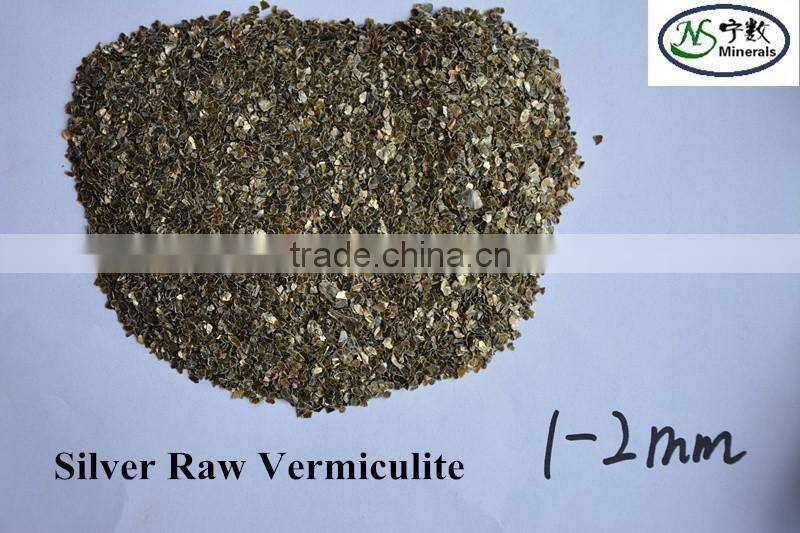 Free Asbestos 0.3-1mm Raw Silver Vermiculite for Foundary, Steel Industry