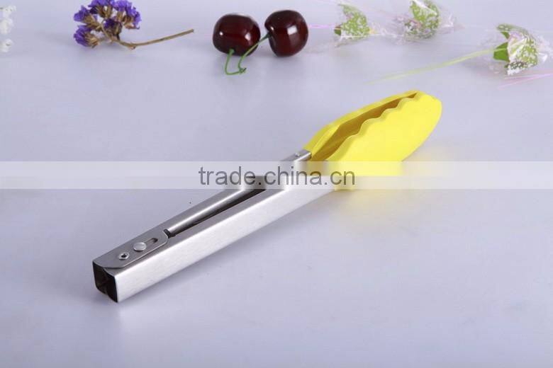 New style Stainless Steel Tongs for Barbecue(BBQ) and Baking, Kitchen Hand Tool, Easy Wash