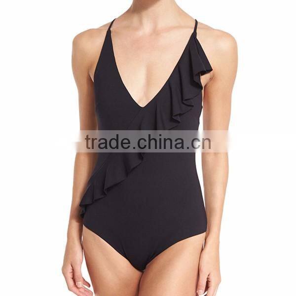 2017 OEM LADIES bathing suits one piece swimsuit sport wear