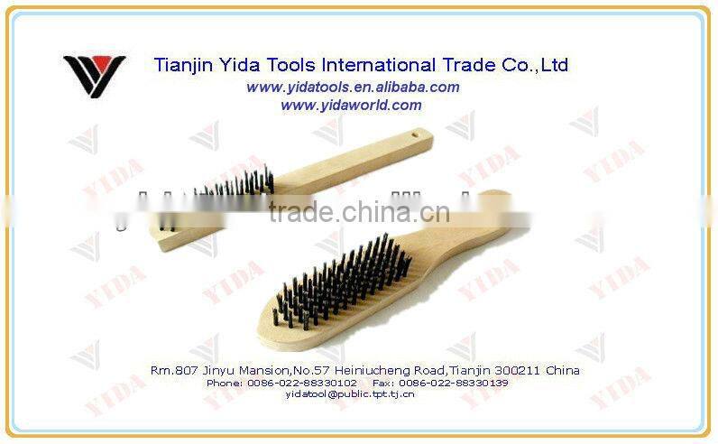 bent handle wire brush