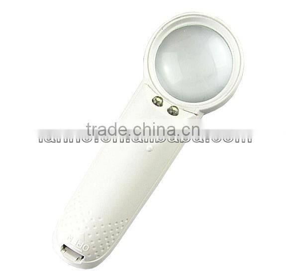 2013 New Hand-Hold LED Light Source Exclamation Mark Type 15x Magnifier