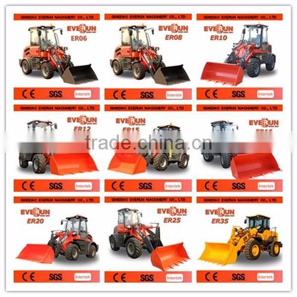 Everun 2.0ton mini wheel loader with pallet forks