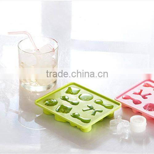 FDA Fancy Butterfly Knot Shaped silicone Ice Tube Tray-Green