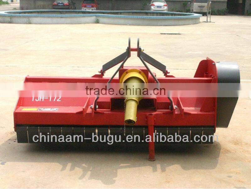 Tractor-mounted PTO rice straw chopper