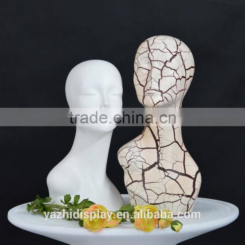 Wholesale matt black mannequin head for wig display