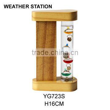 decorative wood base weather station