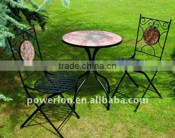 Vintage Design Patio Mosaic Table And Chair