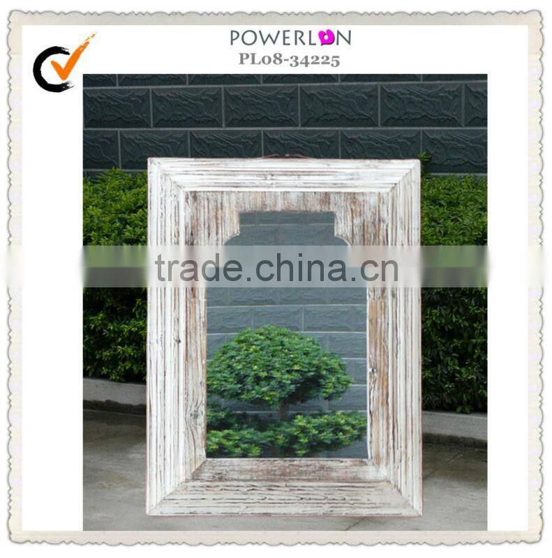 2014 outdoor decorative wood wall mirror