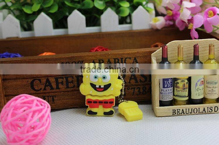 creative cartoon pvc usb flash drive shell