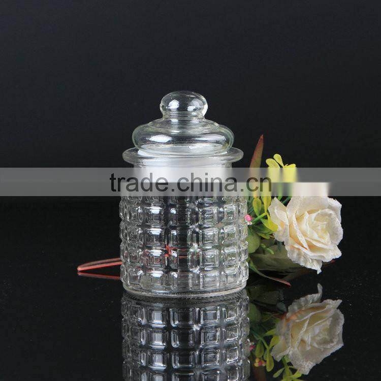 Hot selling products Embossed 320ml Free sample small glass jars