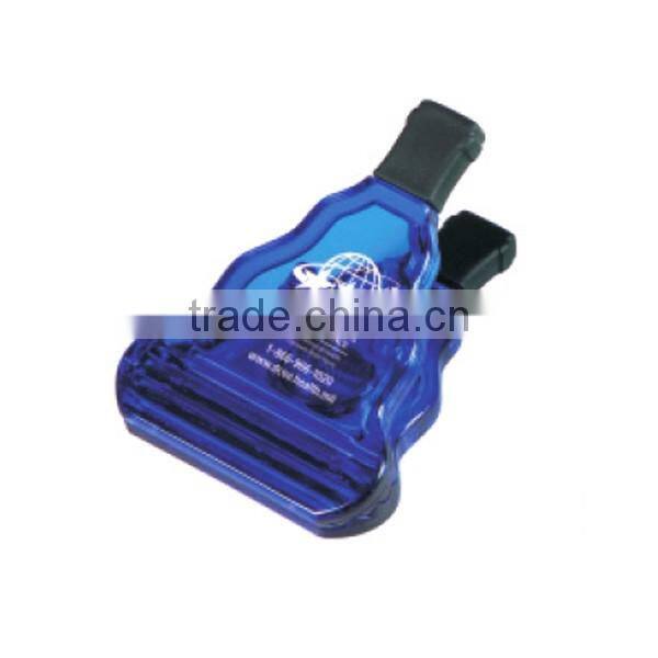 Clear plastic decorative paper clip