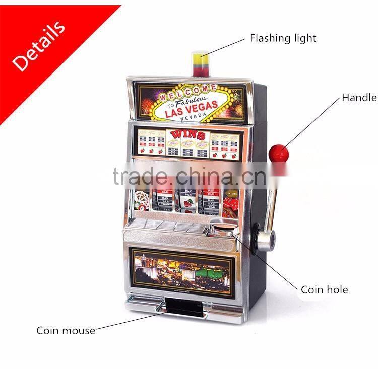 Creative Design Piggy Bank With LED Light, Multi-functional Decorative Lucky Slot Machine Design Piggy Bank With Funny Games