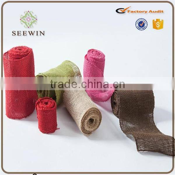 2017 plain natural jute ribbon gift pack ribbon