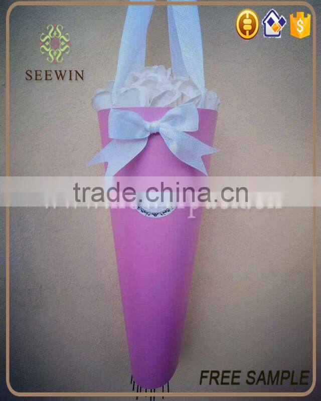 convenientliy hard paper flower paper bag