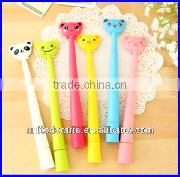 flexible pending animals head shape ball pen