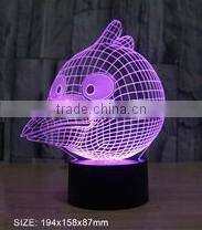 3D optical illusion Halloween pumpkin shape decoration desktop night light
