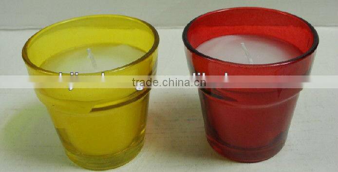 china wholesale colored wide mouth glass candle holder cup