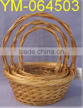 Willow Straw Basket with One Handle