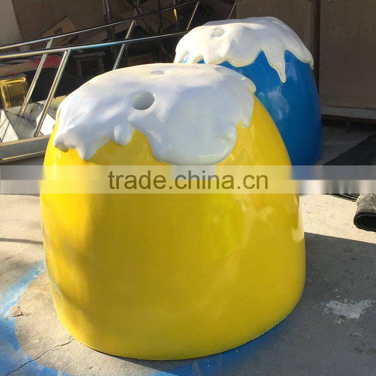 FRP ice cream cake sculpture