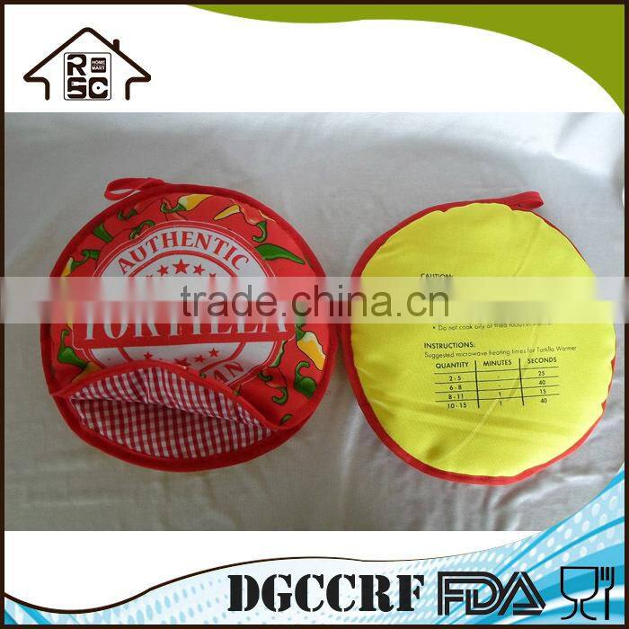 100% Cotton Tortilla Warmer,Microwave Tortilla Warmer,Customized Printing Tortilla Warmer
