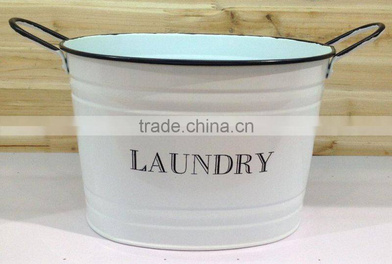 Galvanized Metal Laundry Bucket