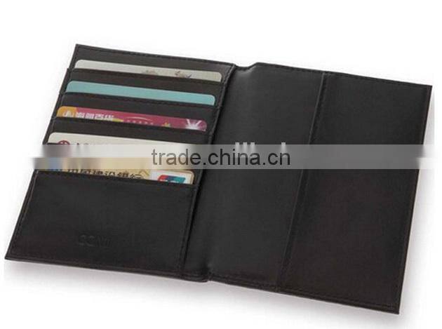 black pu leather passport holder on sale