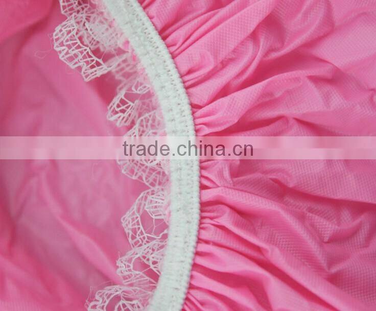 double-deck waterproof nylon mesh Shower Cap Makeup cap