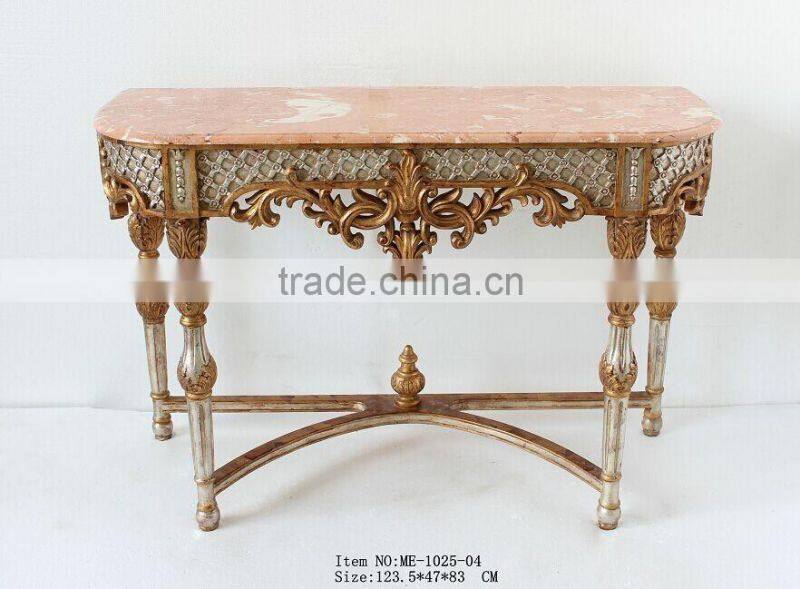 Mirror Bedside Console Table With Marble Top Luxury