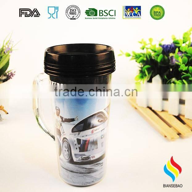16oz Double Wall magic hard Plastic tumbler Cup coffee mug