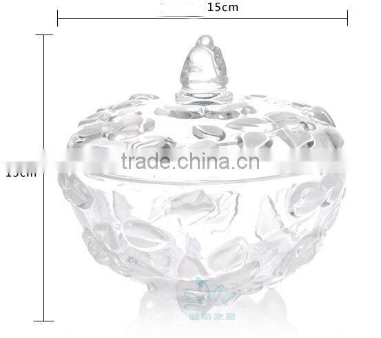 2014 New Products Crystal Sugar Bowl With Lid