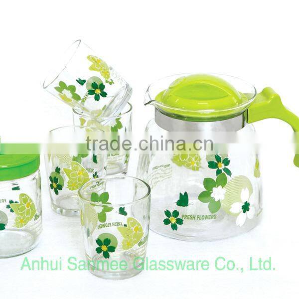 Glass Home Use Drinking Set Glass Table Kettle Glass Kettle Glass Drinking kettle
