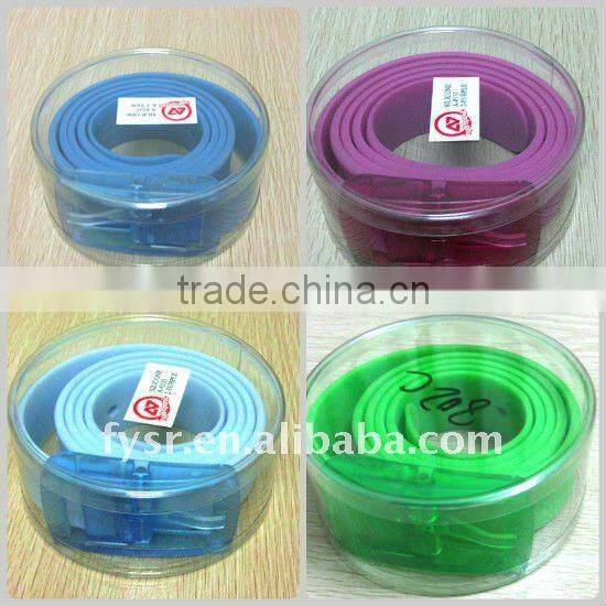 Custom design fashion silicone colorful belt for teens