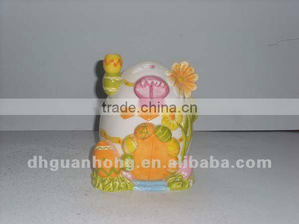 Easter gifts Ceramic candy jar in house shape