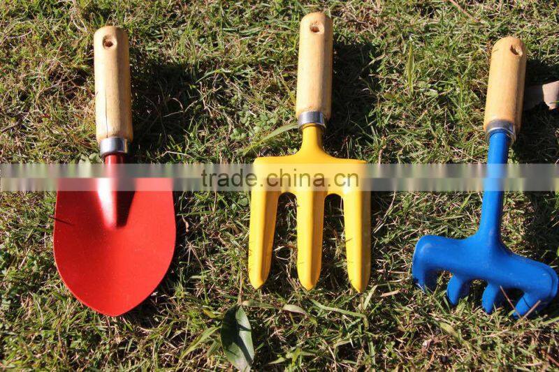 3pcs high quality kids loving plastic cute garden tool for weeded