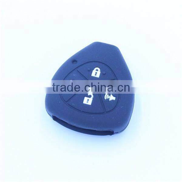 Silicone car key shell. fob key case for toyota 4 buttons