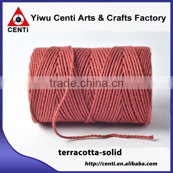 Top sale cheapest terracotta bakers twine terracotta red solid bakers twine for packing gift
