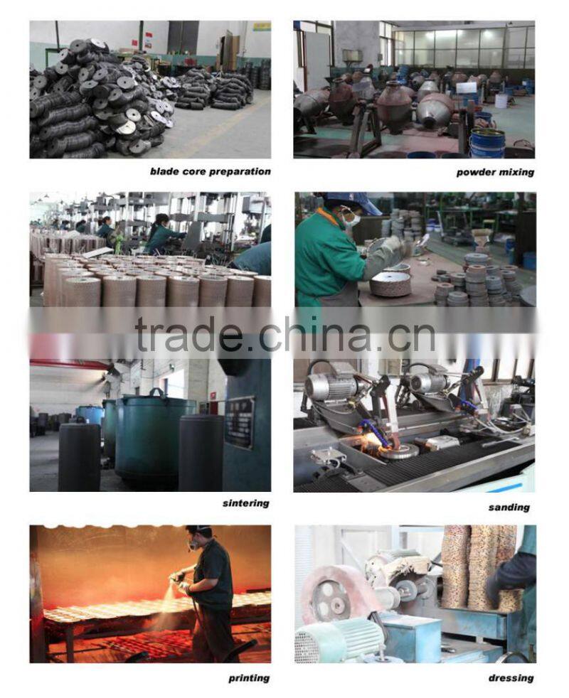 Segment dry cutting diamond saw blade for stone