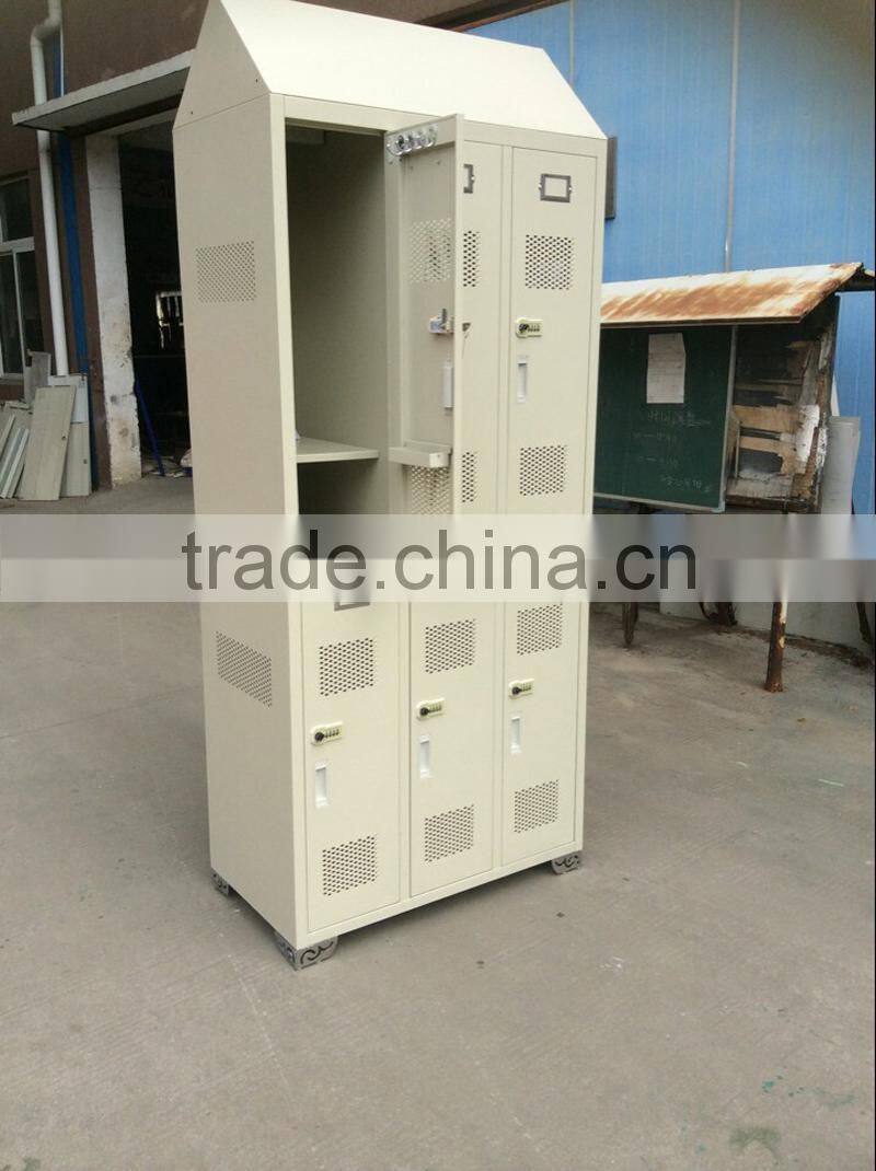 Six-doors Color Metal Locker Steel Swimming Pool Locker