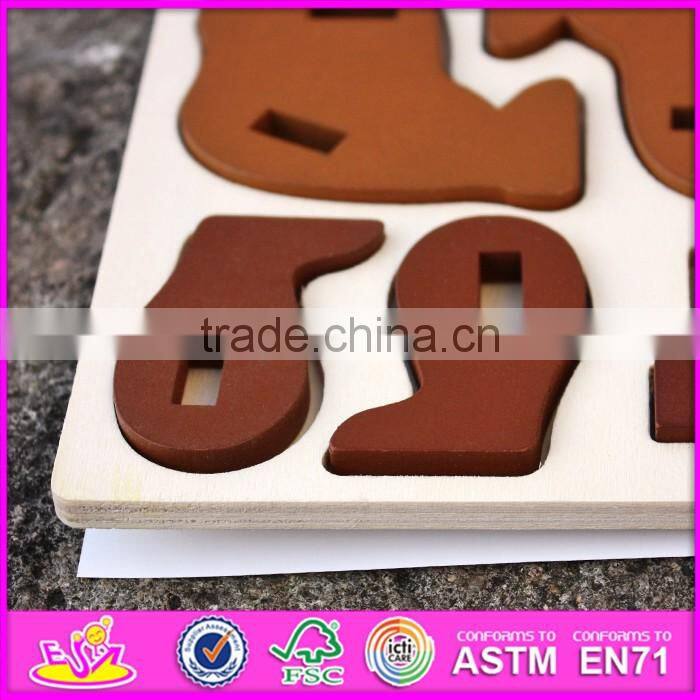2017 New product children diy wooden animals puzzle games W14G039