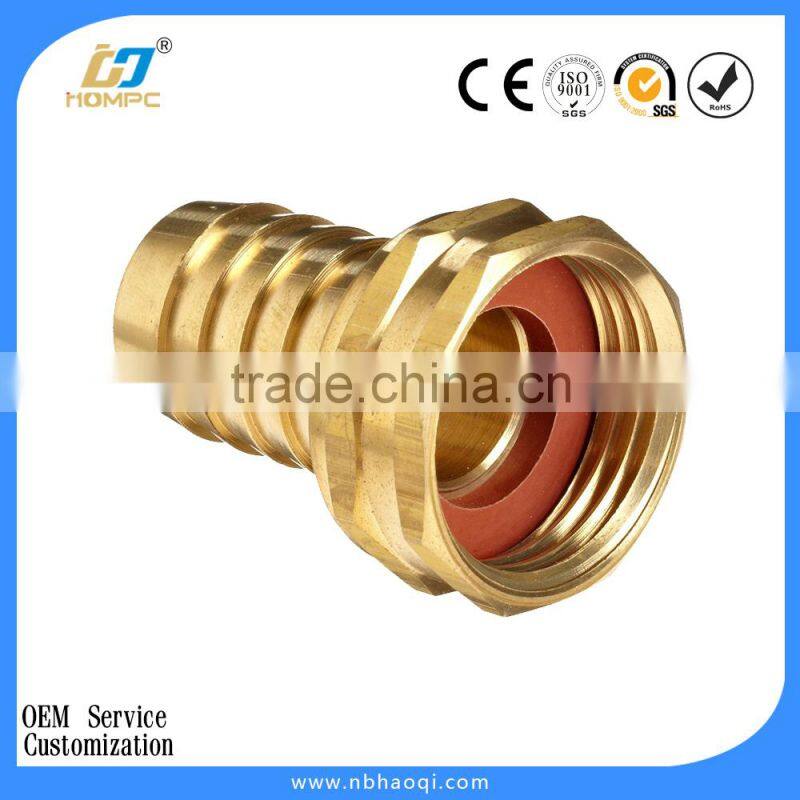 Brass thread barb garden hose fitting