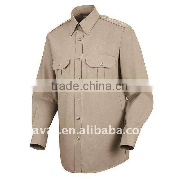 Man's cotton long sleeve security shirt /work shirt /security Guard uniform