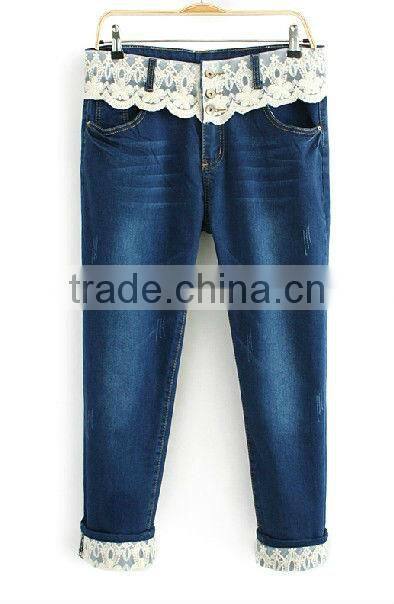 OEM factory supply high fashion trendy design jeans style half pants for women