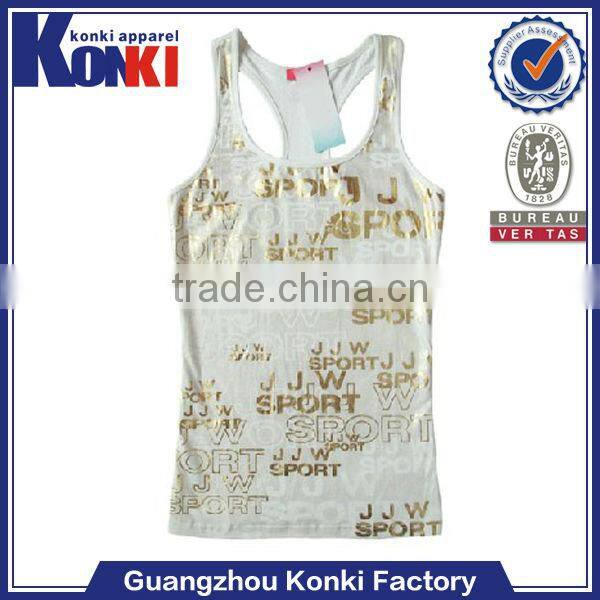 bulk Custom 2014 most popular loose fit ladies tank top
