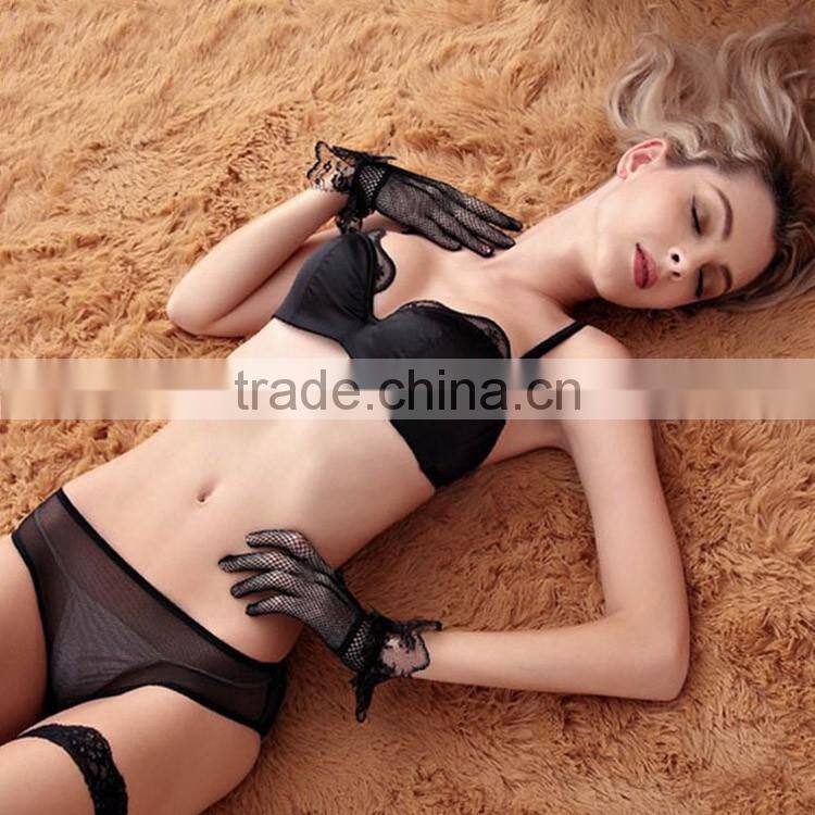 Lovely girl seamless push up lace bra panty set sexy photos