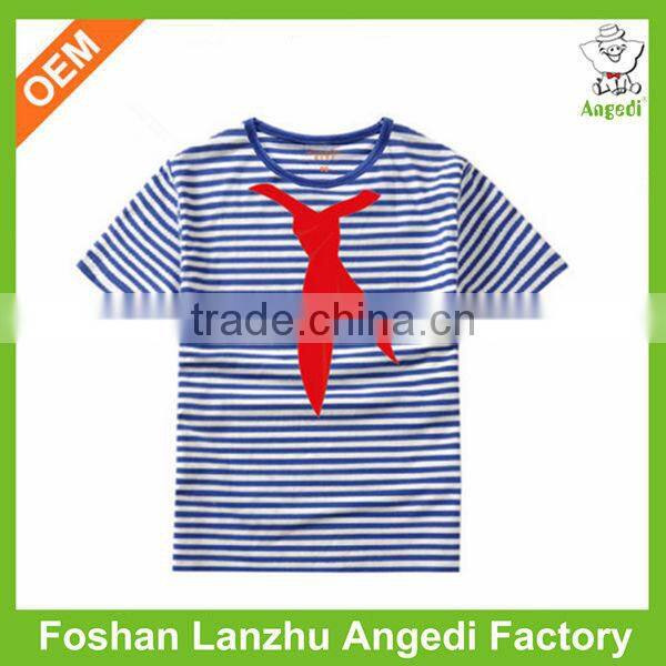 custom design stripe t shirt printing for baby boy