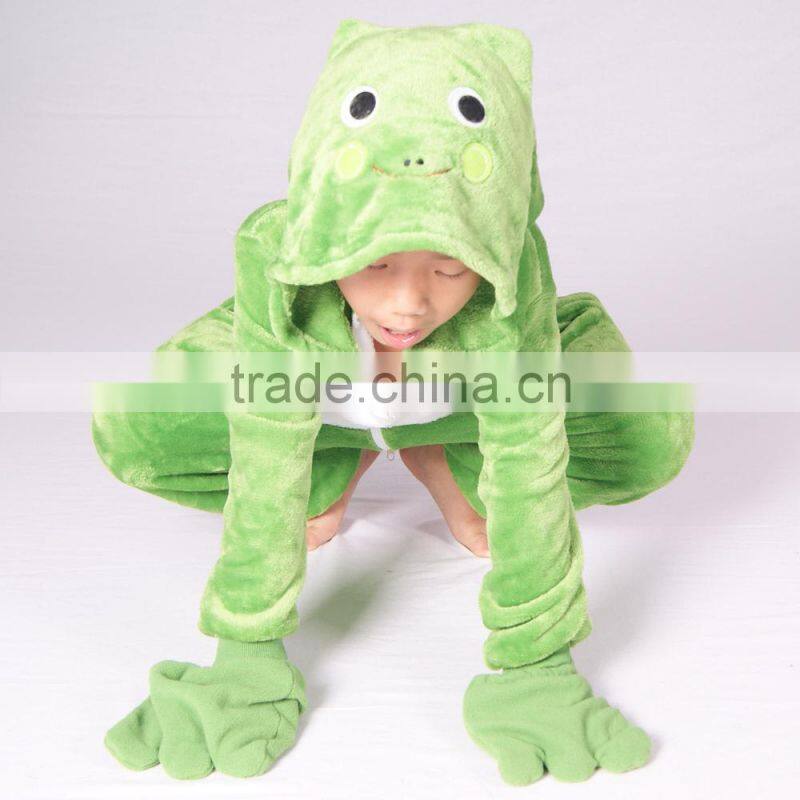 winter warm Unisex green Animal children frog christmas star costumes